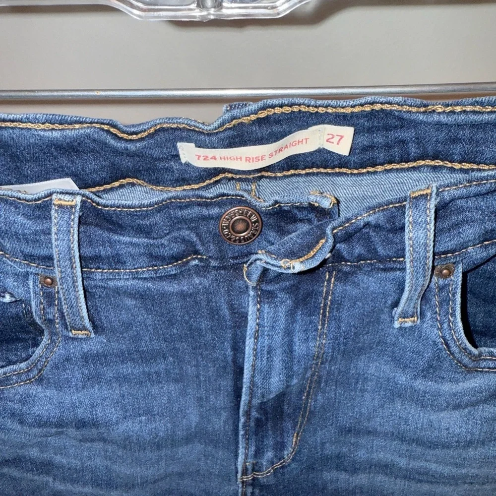 Levi's Jeans Women's Size 5 Blue Skinny Low Rise Vintage Y2K Distressed - Picture 2 of 4